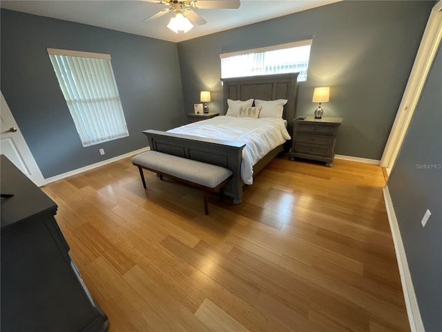 1536 Willow Dl, Sebring, FL 33872 - bedroom with light wood-style floors, baseboards, and ceiling fan