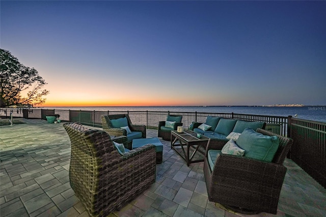 1820 Jamaica Way, Punta Gorda, FL 33950 - view of patio / terrace featuring an outdoor hangout area and a water view