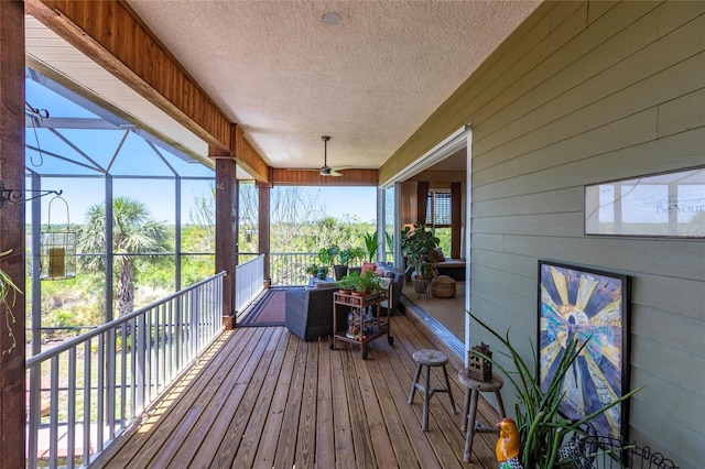 3712 Balboa Ct, Punta Gorda, FL 33983 - sunroom featuring a ceiling fan