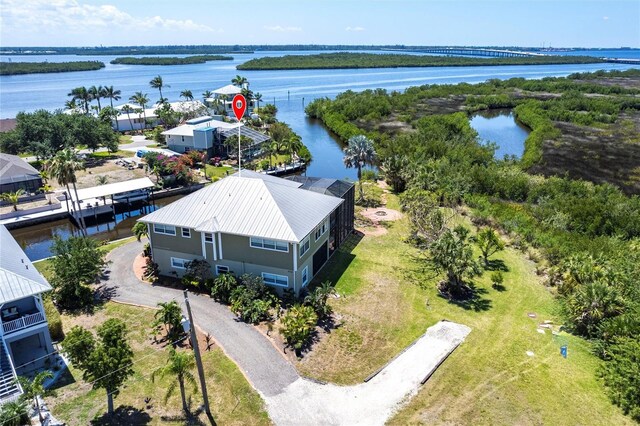3712 Balboa Ct, Punta Gorda, FL 33983 - drone / aerial view of a large body of water and a notable bridge