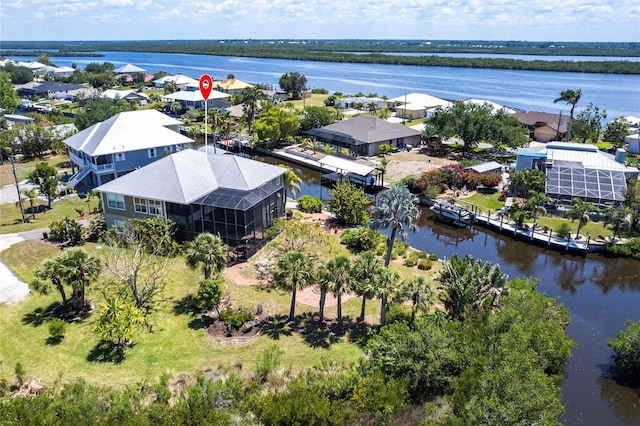 3712 Balboa Ct, Punta Gorda, FL 33983 - aerial perspective of suburban area with a large body of water