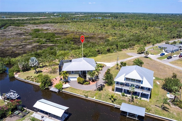 3712 Balboa Ct, Punta Gorda, FL 33983 - view from above of property with a large body of water and a forest