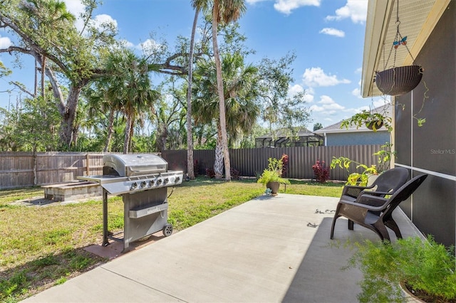 16450 Bauers Ave, Port Charlotte, FL 33954 - view of patio featuring area for grilling and a fenced backyard