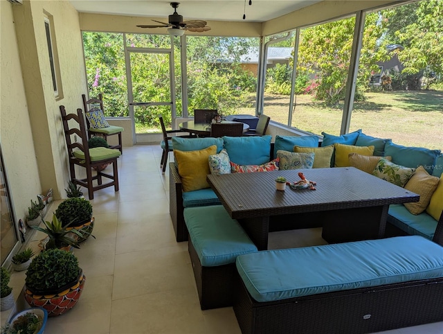 1233 Dewhurst St, Port Charlotte, FL 33952 - sunroom / solarium featuring outdoor lounge area and ceiling fan