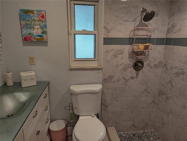 1233 Dewhurst St, Port Charlotte, FL 33952 - bathroom with tiled shower, vanity, and plenty of natural light