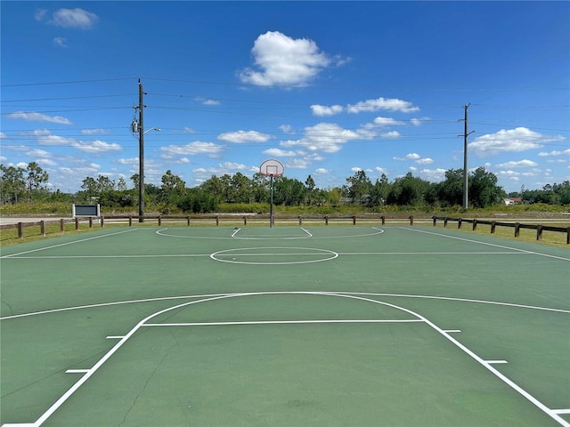 view of sport court featuring community basketball court