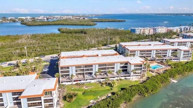 1701 Beach Rd Unit 305, Englewood, FL 34223 - drone / aerial view with a water view