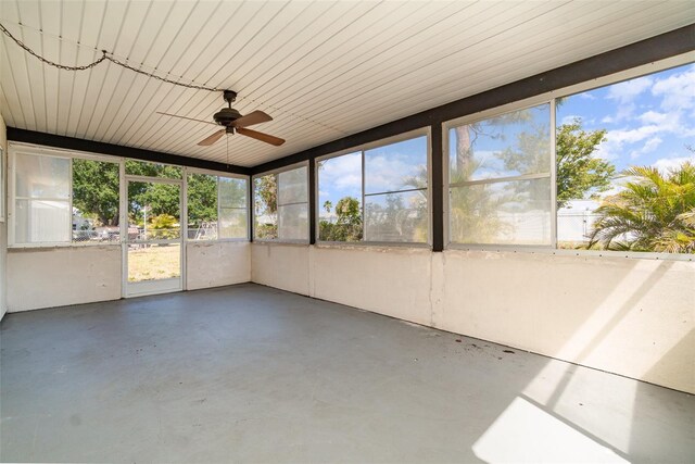 8238 San Jacinto Ave, North Port, FL 34287 - unfurnished sunroom with ceiling fan