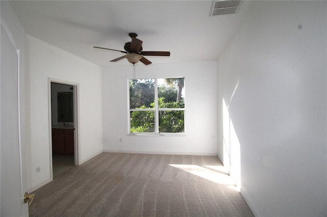 4749 Oakley Rd, North Port, FL 34288 - carpeted empty room featuring ceiling fan and visible vents