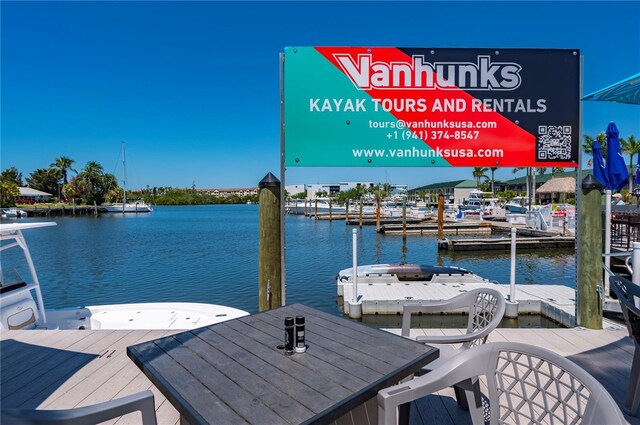 7150 N Tamiami Trl Unit S-600, Sarasota, FL 34243 - dock area featuring a water view