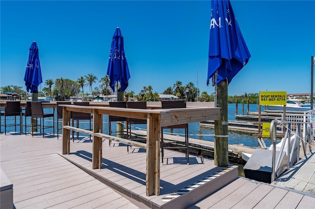 7150 N Tamiami Trl Unit S-600, Sarasota, FL 34243 - view of dock with a water view