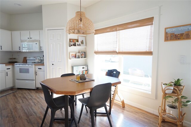 10740 Pearl Bay Cir, Estero, FL 33928 - dining room with baseboards, wood finished floors, and plenty of natural light