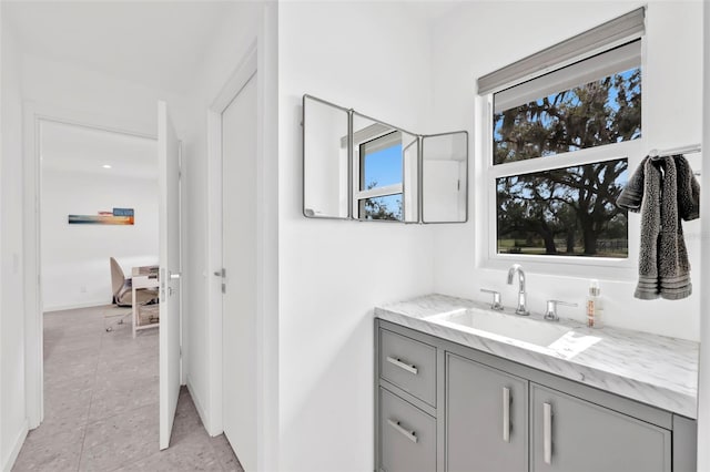 1635 SW Rodgers Ave, Arcadia, FL 34266 - bathroom with tile patterned floors and vanity