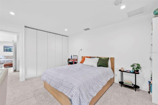1635 SW Rodgers Ave, Arcadia, FL 34266 - bedroom featuring attic access, visible vents, and recessed lighting