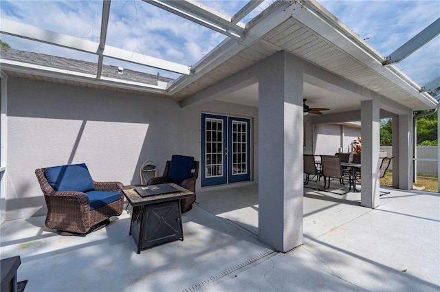 1773 Portage St, North Port, FL 34287 - view of patio featuring a ceiling fan and outdoor dining space