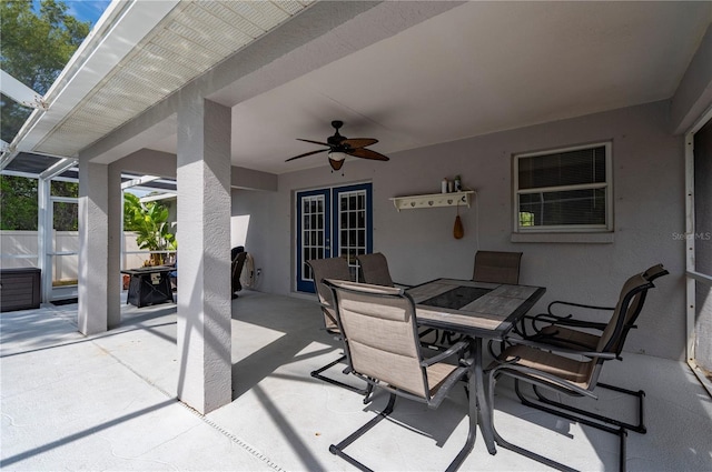 1773 Portage St, North Port, FL 34287 - view of patio / terrace featuring a ceiling fan and outdoor dining space