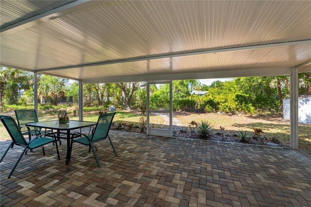 3175 Lakatos St, North Port, FL 34286 - sunroom / solarium featuring outdoor dining space