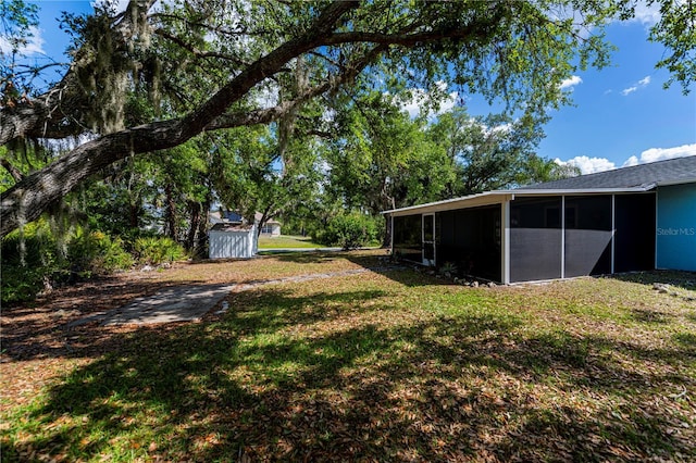 3175 Lakatos St, North Port, FL 34286 - view of yard with a sunroom