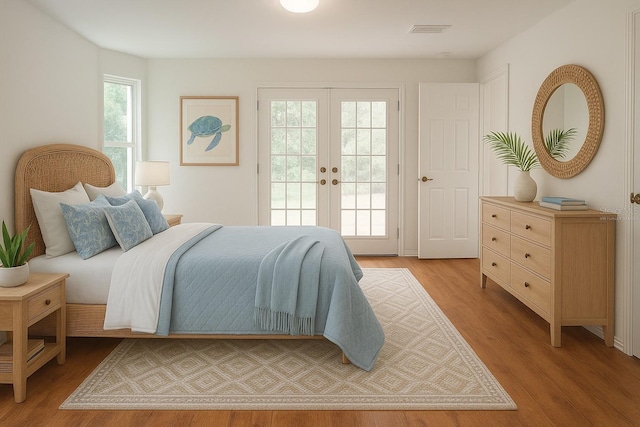 29211 Picador St, Punta Gorda, FL 33982 - bedroom featuring access to outside, french doors, and light wood-style flooring