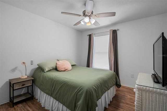 26290 Rampart Blvd Unit D, Punta Gorda, FL 33983 - bedroom with wood finished floors and a ceiling fan
