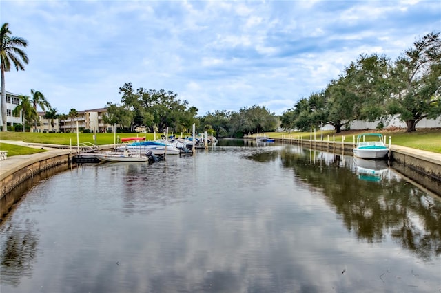 1432 Tropic Ter Unit 1432, North Fort Myers, FL 33903 - water view featuring a boat dock