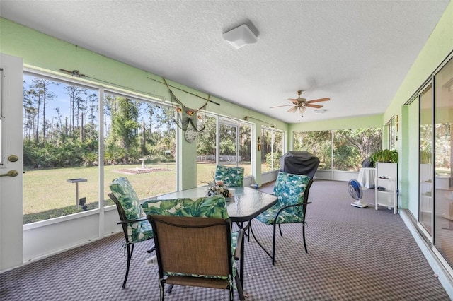 4461 La France Ave, North Port, FL 34286 - sunroom / solarium with ceiling fan, plenty of natural light, and outdoor dining area