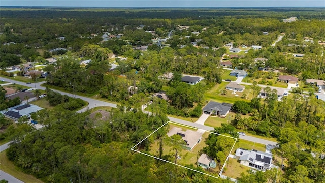 4461 La France Ave, North Port, FL 34286 - aerial perspective of suburban area featuring property boundaries highlighted and a forest