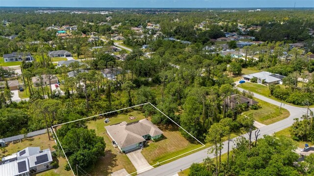 4461 La France Ave, North Port, FL 34286 - aerial view of residential area with property parcel outlined