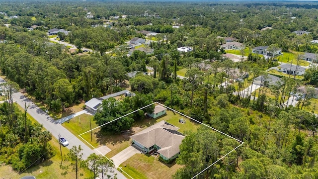 4461 La France Ave, North Port, FL 34286 - aerial overview of property's location featuring property boundaries highlighted and a forest