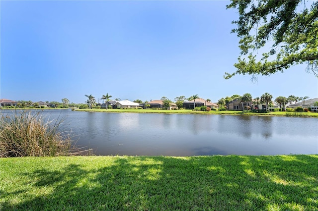 property view of water featuring a residential view