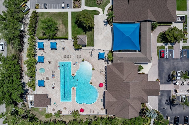 birds eye view of property