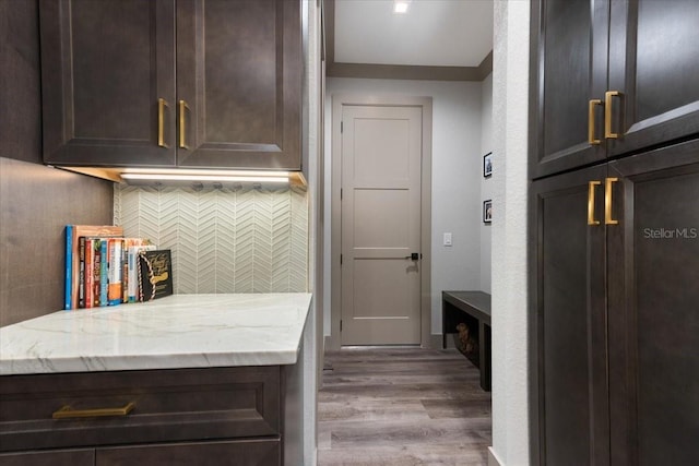 mudroom featuring light wood-style floors