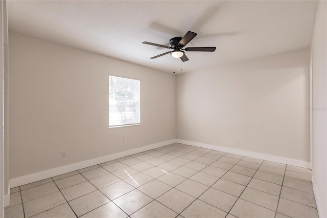 1665 Florence Ave Unit B, Englewood, FL 34223 - spare room featuring baseboards, ceiling fan, and light tile patterned floors