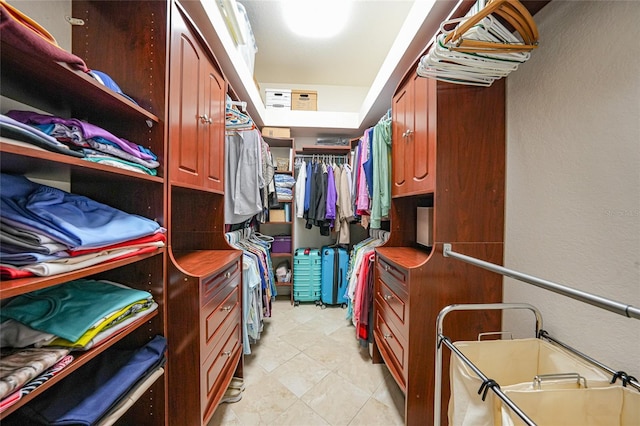 view of walk in closet