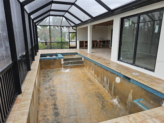 10522 Riverside Rd, Port Charlotte, FL 33981 - unfurnished sunroom featuring vaulted ceiling