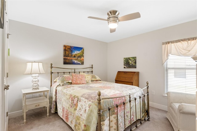 27147 Guapore Dr, Punta Gorda, FL 33983 - bedroom with baseboards, carpet flooring, and ceiling fan