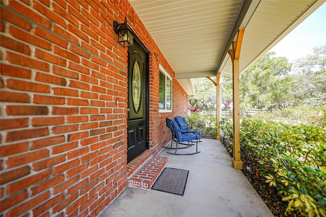 view of patio / terrace featuring covered porch