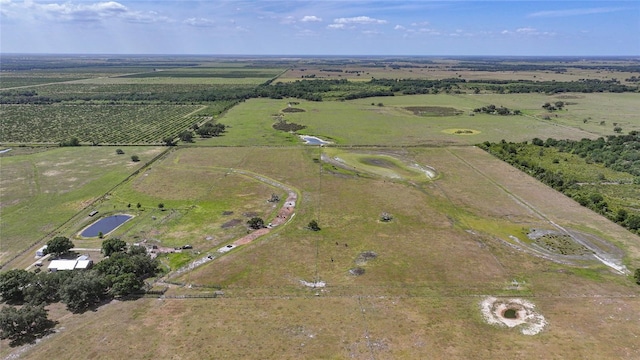 aerial view featuring a rural view