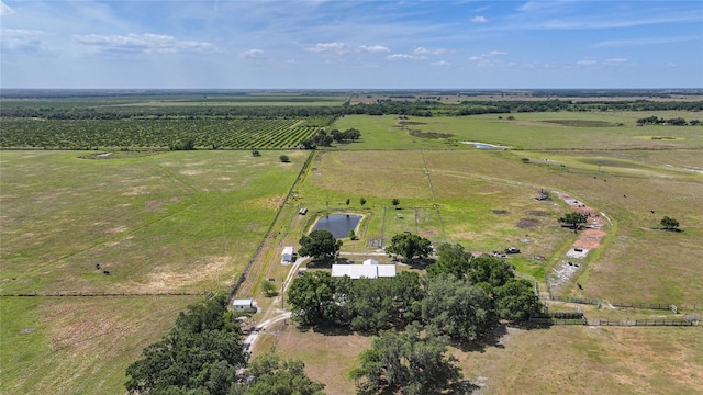 aerial view featuring a rural view