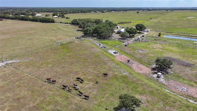 aerial view with a rural view