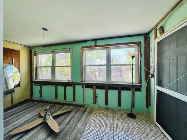 empty room with wood finished floors