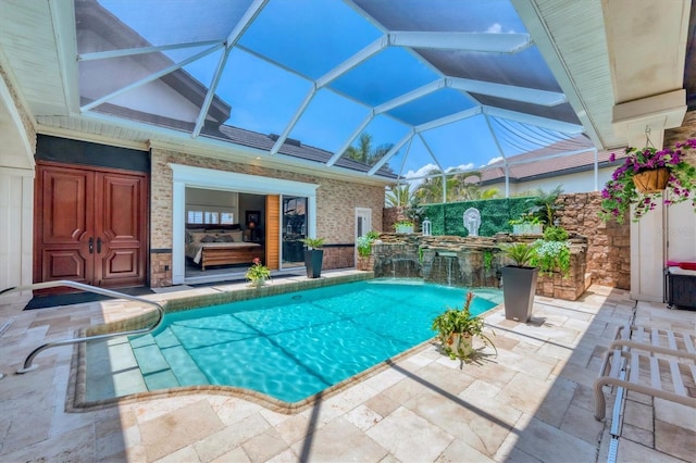 3866 Turtle Dove Blvd, Punta Gorda, FL 33950 - view of pool featuring a patio, a lanai, and an outdoor hot tub