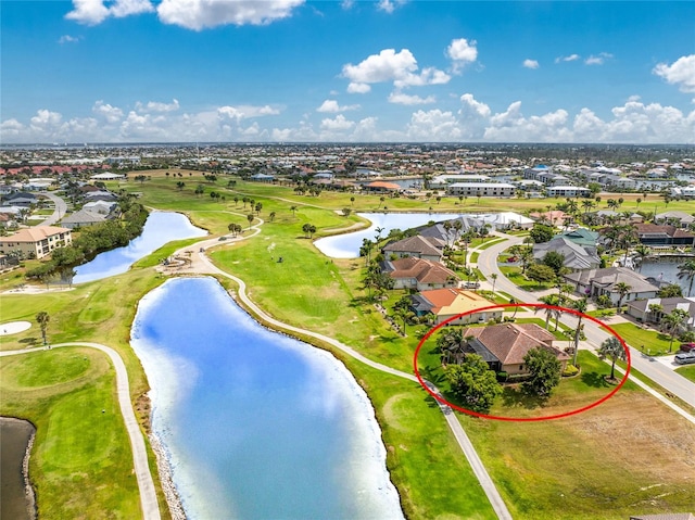 4015 La Costa Island Ct, Punta Gorda, FL 33950 - aerial view of residential area with a nearby body of water and a local golf course