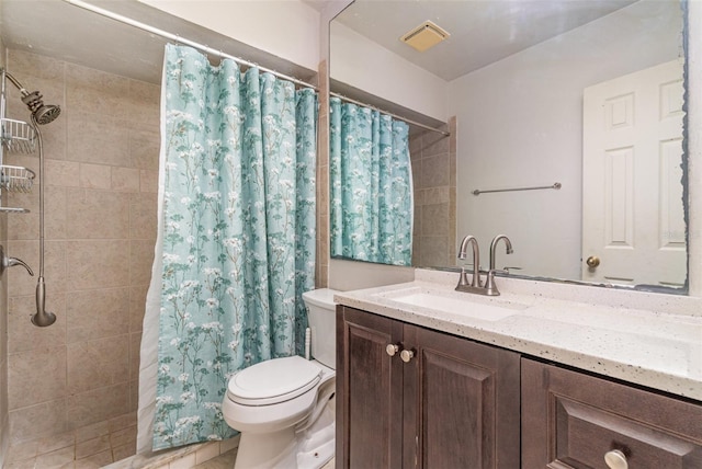 4516 Santa Barbara Blvd Unit 1, Cape Coral, FL 33914 - bathroom featuring toilet, vanity, visible vents, and tiled shower
