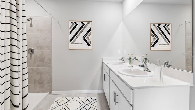 4960 Tuscola Blvd, North Port, FL 34287 - bathroom with double vanity and tiled shower