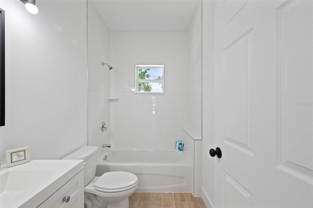 21480 Eldred Ave, Port Charlotte, FL 33952 - bathroom with toilet, bathing tub / shower combination, and vanity