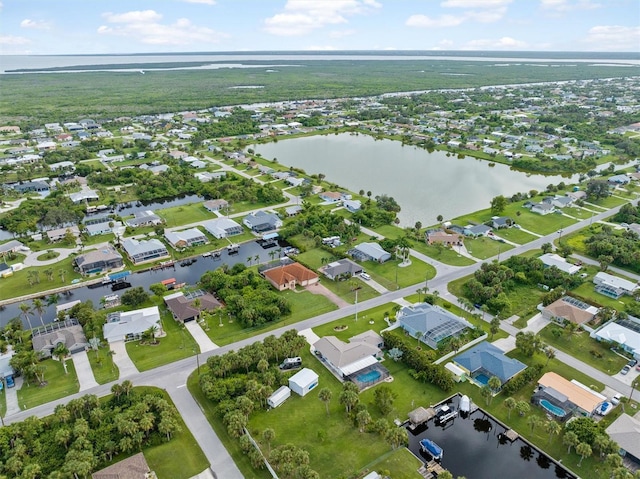 18652 Ohara Dr, Port Charlotte, FL 33948 - drone / aerial view with a residential view and a water view