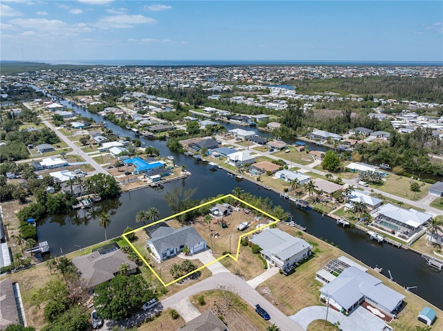 453 Carolyn Ln, Punta Gorda, FL 33950 - bird's eye view with a water view and a residential view