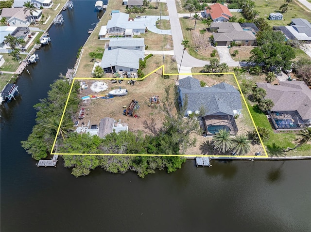 453 Carolyn Ln, Punta Gorda, FL 33950 - bird's eye view with a water view and a residential view