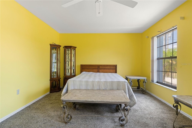 453 Carolyn Ln, Punta Gorda, FL 33950 - bedroom featuring baseboards, carpet, and ceiling fan